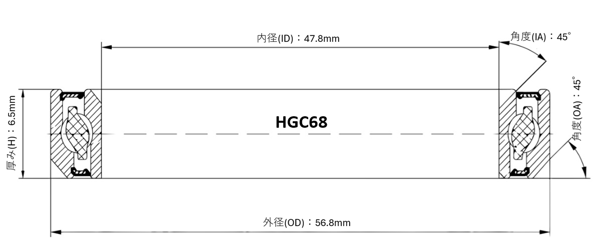 ヘッドベアリング HGC68