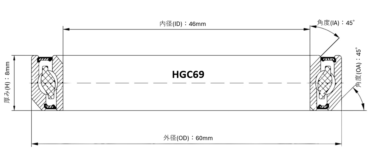 ヘッドベアリング HGC69
