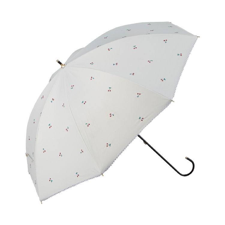 【日長傘】1本骨チェリー刺繍