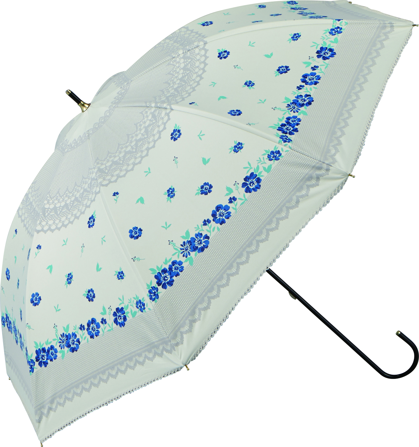 【晴雨兼用傘】1本骨フラワーレース
