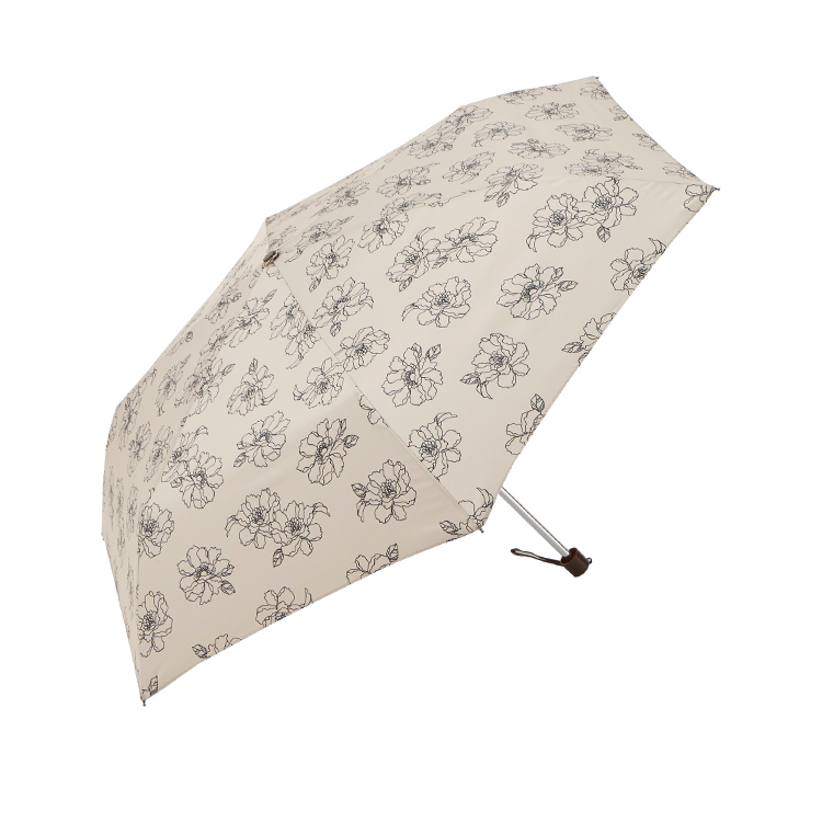【晴雨兼用折傘】ラインフラワー