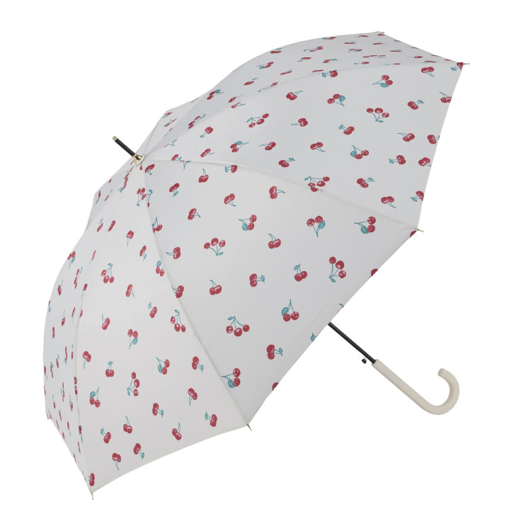 【長傘】ガーリーチェリー四角手元