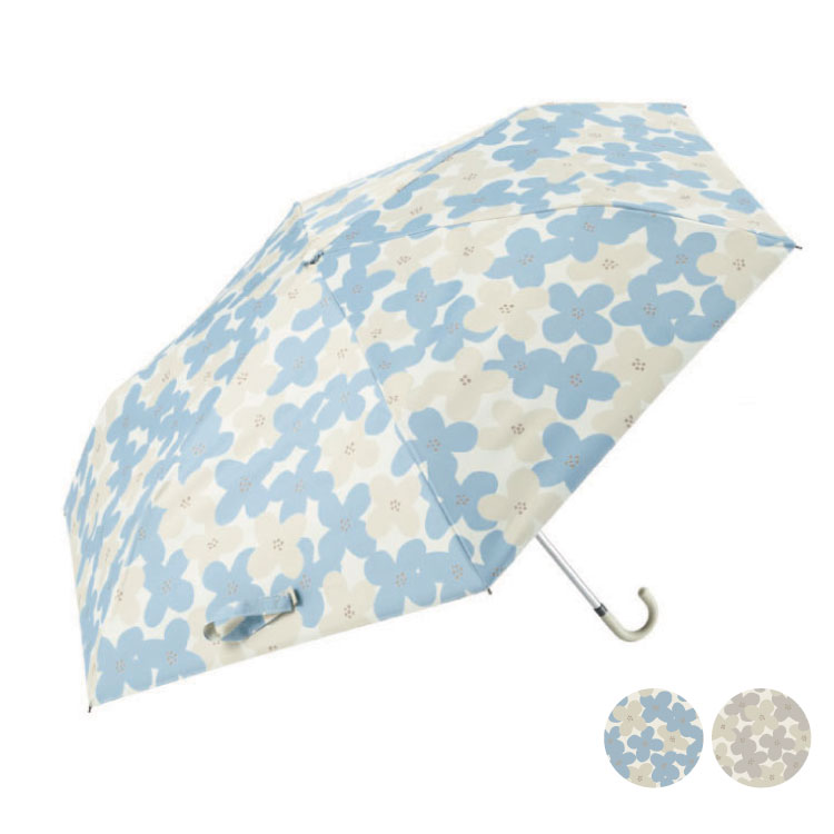 【晴雨兼用折傘】フラワープリント