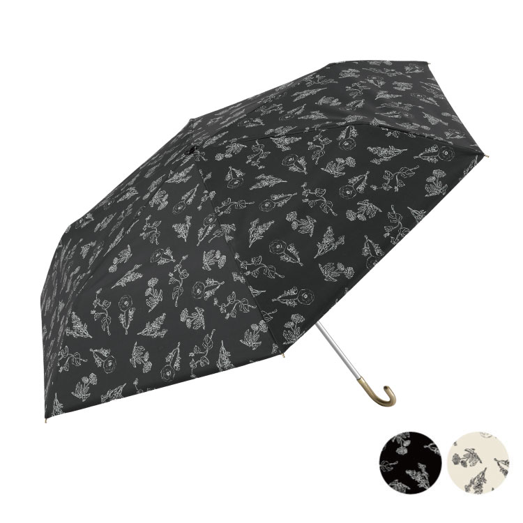 【晴雨兼用折傘】ボタニカルフラワー
