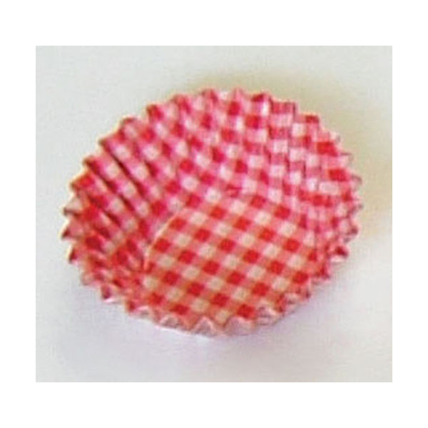 【取寄商品】オーブンケースチェック柄(250枚入り)9号深口 赤【1-1587-1816】