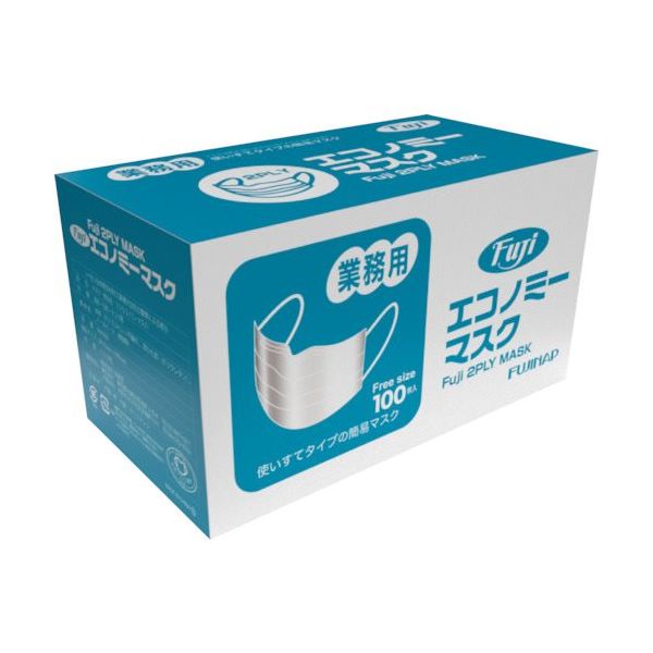 【取寄商品】フジ エコノミーマスク 2PLY (100枚×50箱)