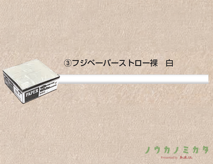 フジペーパーストロー裸　白