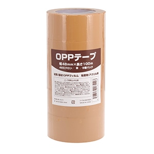 OPPテープ 5巻パック 48×100 茶 5巻/パック