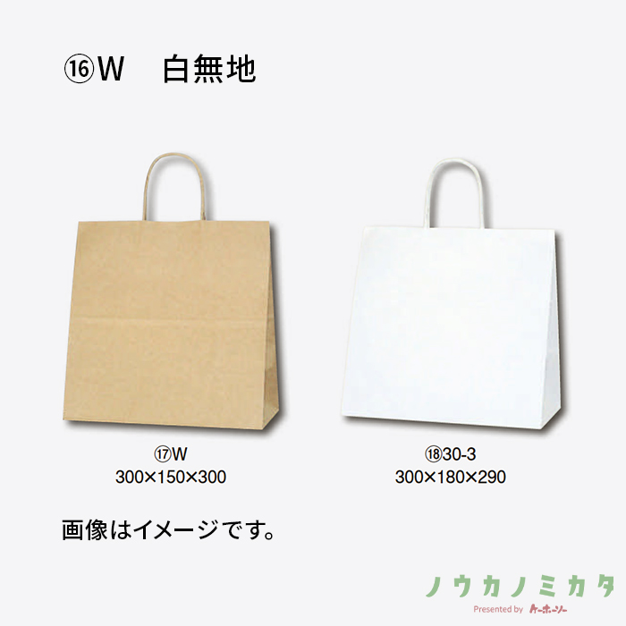 HEIKO 紙袋 25チャームバッグ丸紐 W 白無地　カフェ資材