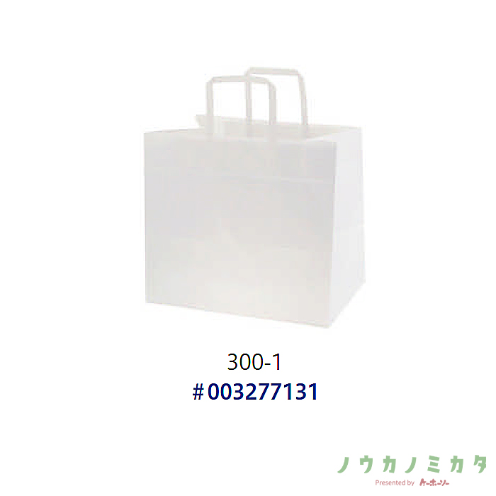 SWAN 紙袋 Nフラットチャームバッグ 300-1 白無地
