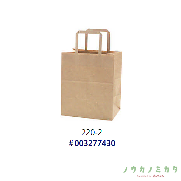 SWAN 紙袋 Nフラットチャームバッグ 220-2 未晒無地