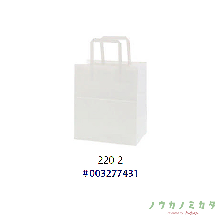 SWAN 紙袋 Nフラットチャームバッグ 220-2 白無地