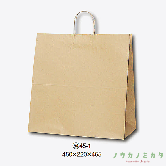 HEIKO 紙袋 25チャームバッグ丸紐 45-1 未晒無地　カフェ資材