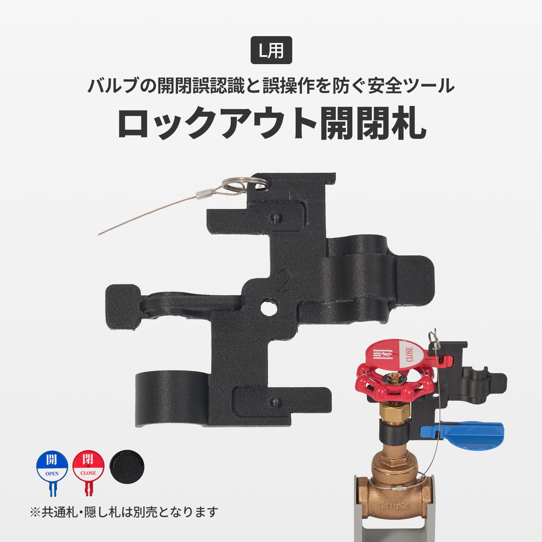 ロックアウト開閉札　L用