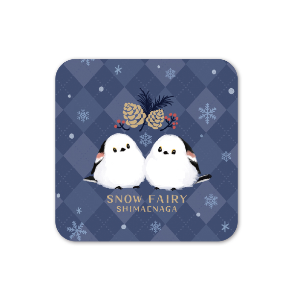 秋山ちゃも　雪の妖精シマエナガ　コースター