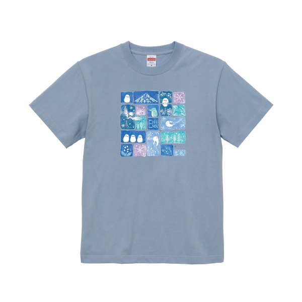 Accotori 【花ロードえにわ様限定】恵庭道の駅Tシャツ　アシッドブルー