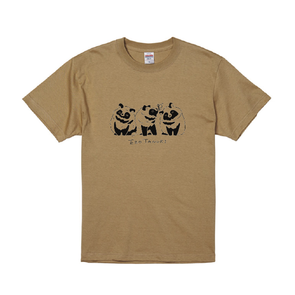エゾタヌキTシャツ　3匹