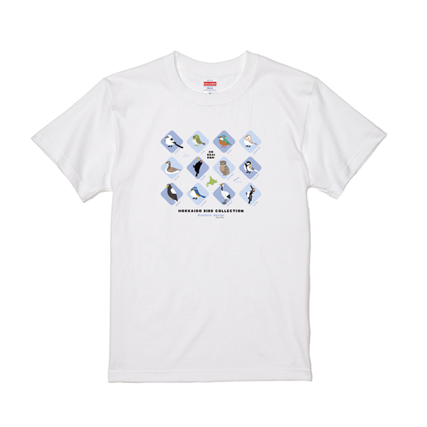 HOKKAIDO　BIRD　COLLECTION　野鳥Tシャツ　ブルー