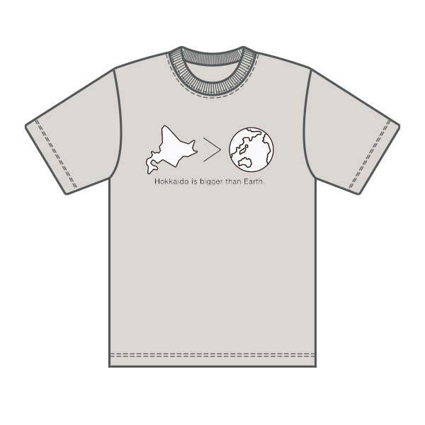 北海道Tシャツ　Namara Dekai　オートミール【ちばしげ】