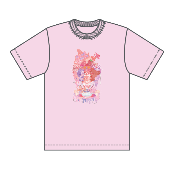 北海道Tシャツ　Sapporo Kawaii Parfait　ライトピンク【ちばしげ】