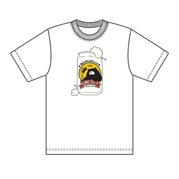 北海道Tシャツ　KUMA DA BEER【ゴトウマキエ】