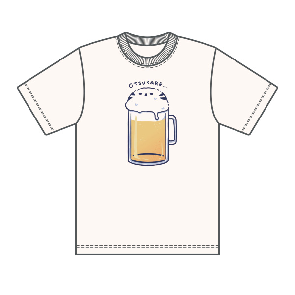 北海道Tシャツ　しゅわしゅわエナガ　生ビール【のりピス】