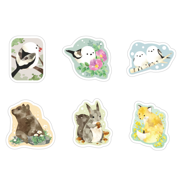 北の動物たちmofumofu　アクリルマグネット