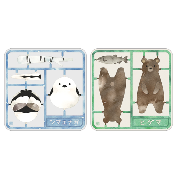 北の動物たちmofumofu　コースター