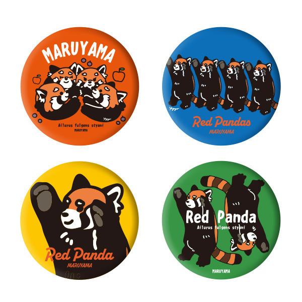 円山動物園　レッサーパンダ　缶バッジ（やゆよ）