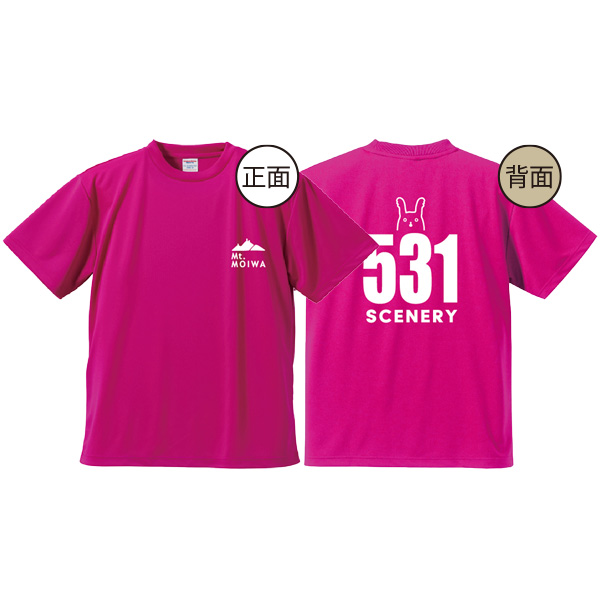 【藻岩山限定】ドライTシャツ　トロピカルピンク