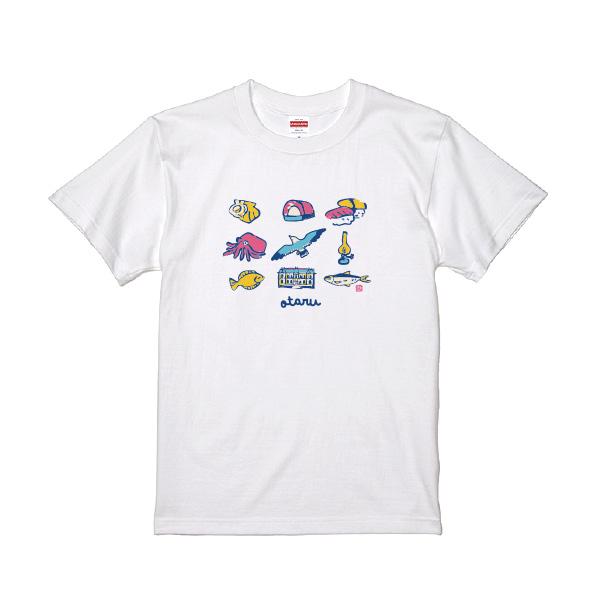 【山吹商店様限定】小樽かまぼこTシャツ　ホワイト
