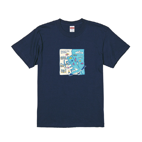 【山吹商店様限定】小樽MAPTシャツ　インディゴ