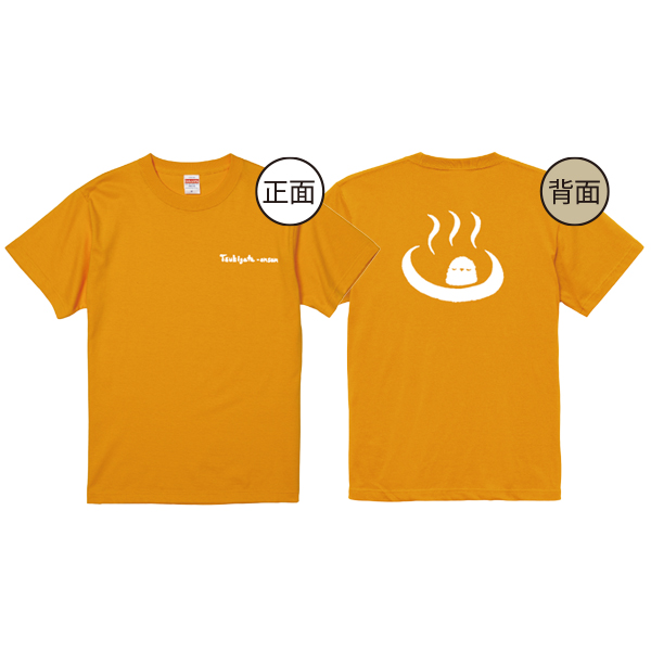 Accotori 【月形温泉ゆりかご様限定】月形温泉Tシャツ　温泉シマエナガ　ゴールド