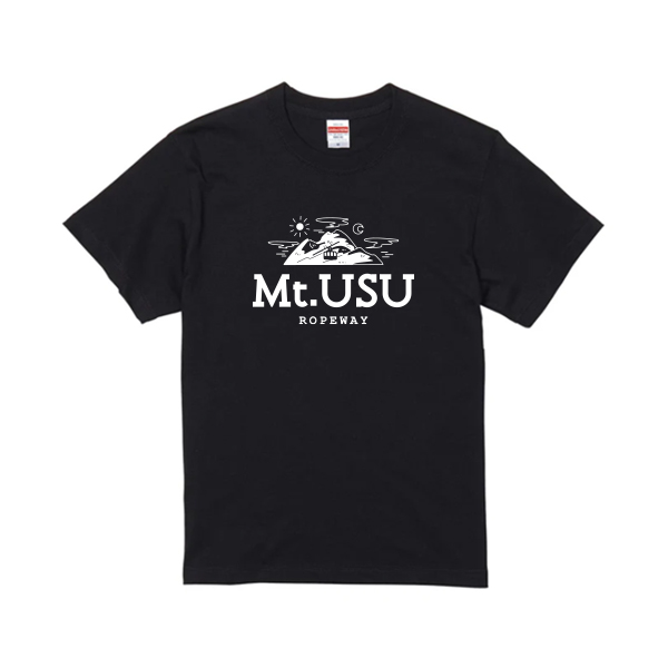 【有珠山ロープウェイ様限定】オリジナルTシャツ　太陽と月　ブラック