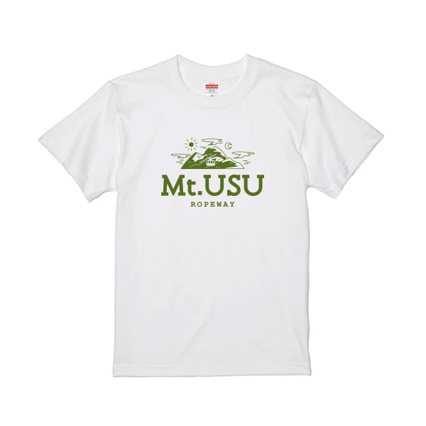 【有珠山ロープウェイ様限定】オリジナルTシャツ　太陽と月　ホワイト