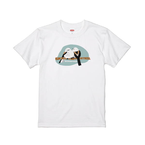 北海道動物標識　Tシャツ　シマエナガ