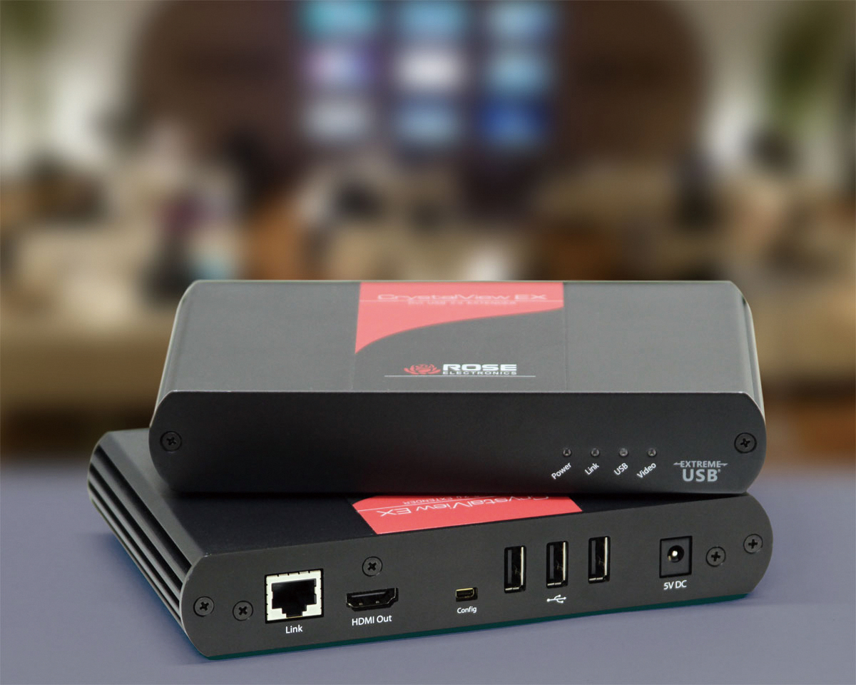 CrystalView EX HDMIの送信機ユニットと受信機ユニット