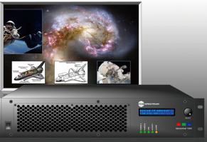 RGB Spectrum社製ウォールプロセッサと表示映像の例
