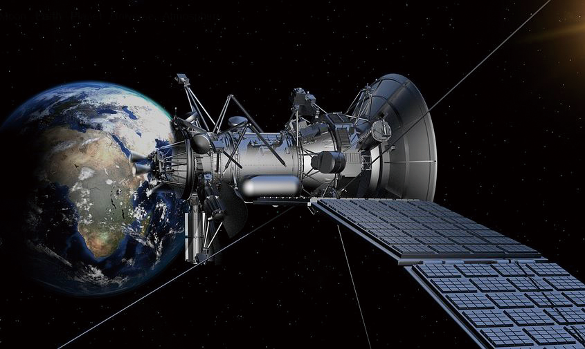 地球周回軌道上の人工衛星のイメージ