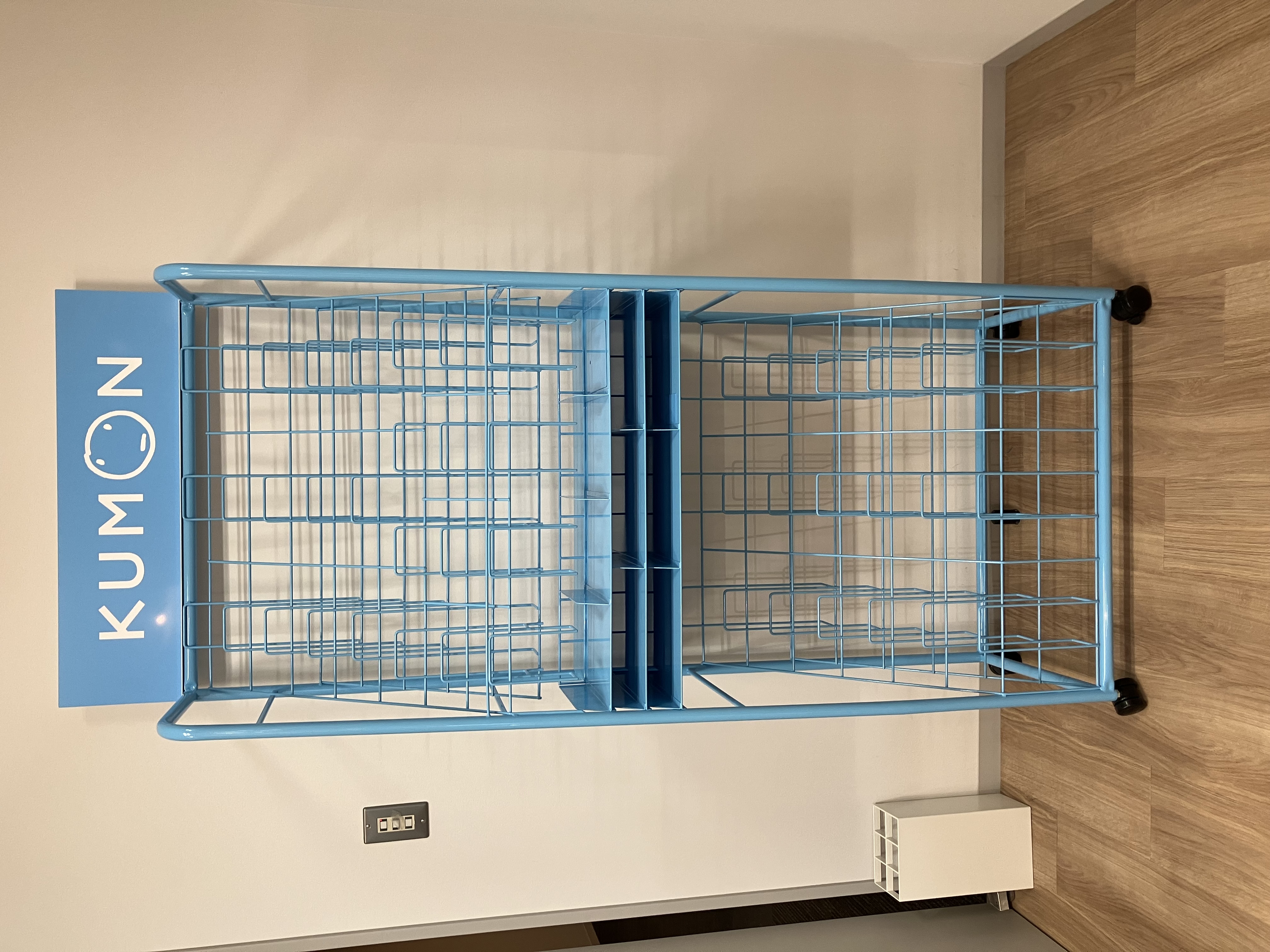 幼児ドリル３列ラック（KUMOMブルー）