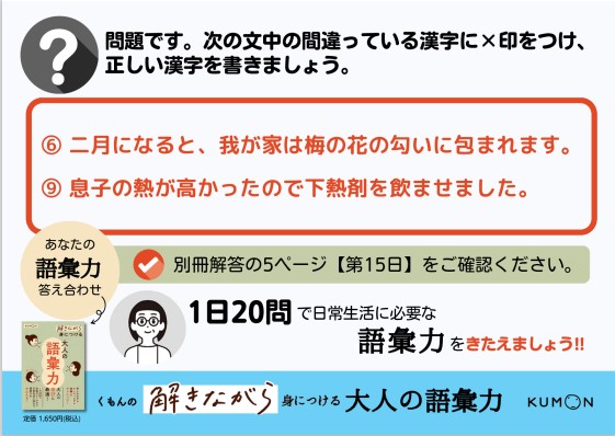 解きながら語彙力　A6問題POP