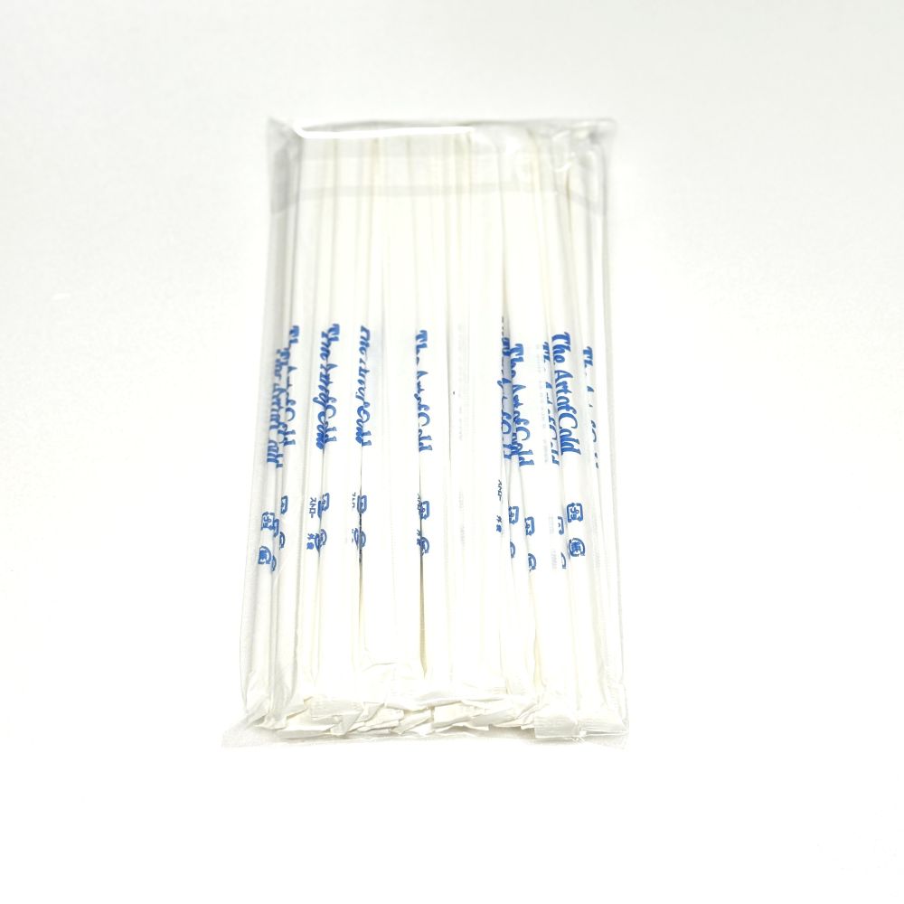 ストレートストロー細口 袋入（白）