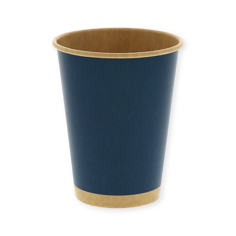 HEIKO 紙コップ  12オンス 未晒ネイビー アイス・ホット兼用