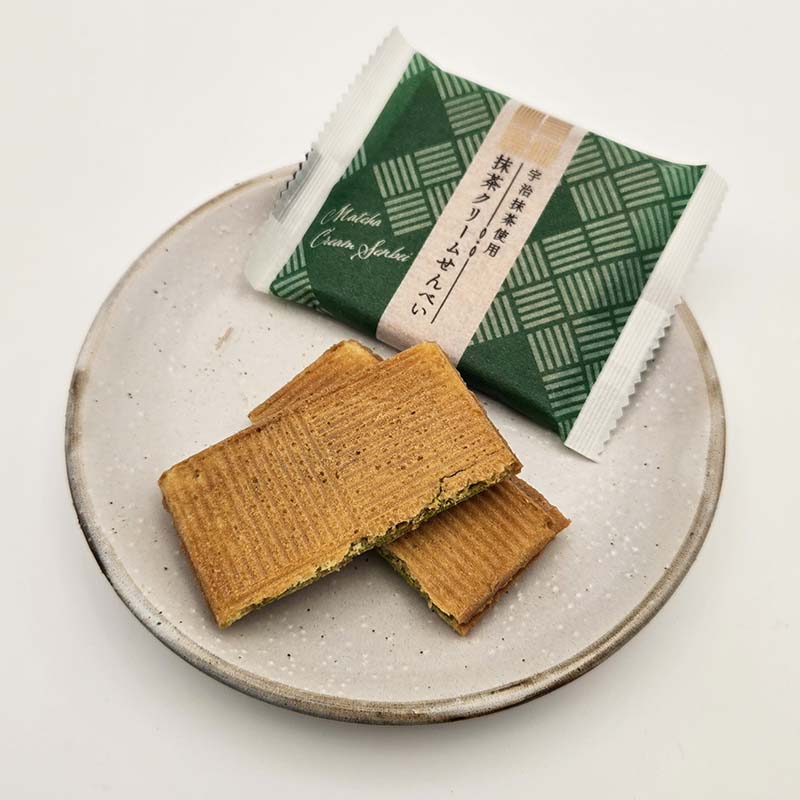 抹茶クリームせんべい