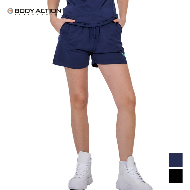 BODY ACTION ボディアクション ショートパンツ 綿混  レディース BK NAVY　XSサイズ　Sサイズ
