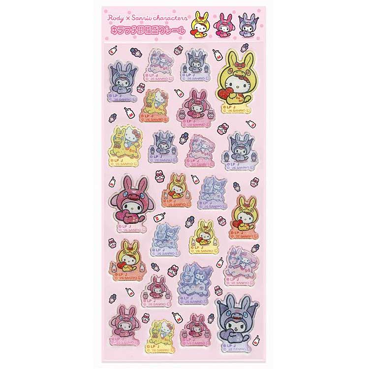 RODY×サンリオキャラクターズ キラフチ樹脂もりシール