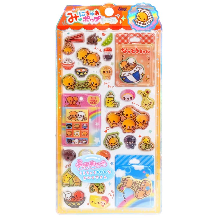 なっとうちゃん みにちゅあポップシール 