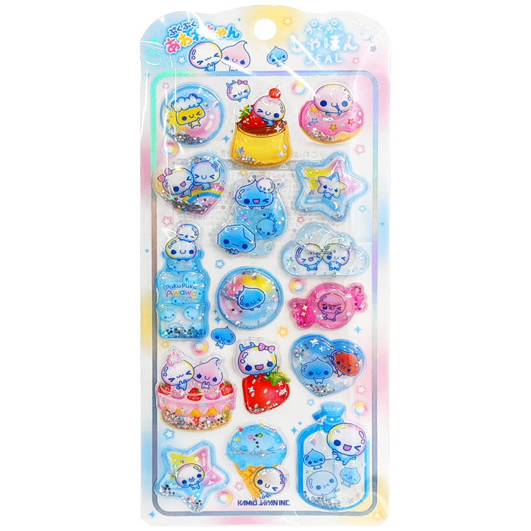 ぷくぷくあわわちゃん ぷくぷくしゃぼんシール 