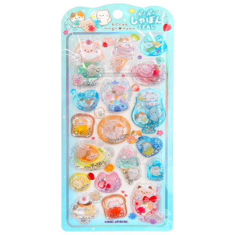 もぐにゃん ぷくぷくしゃぼんシール 