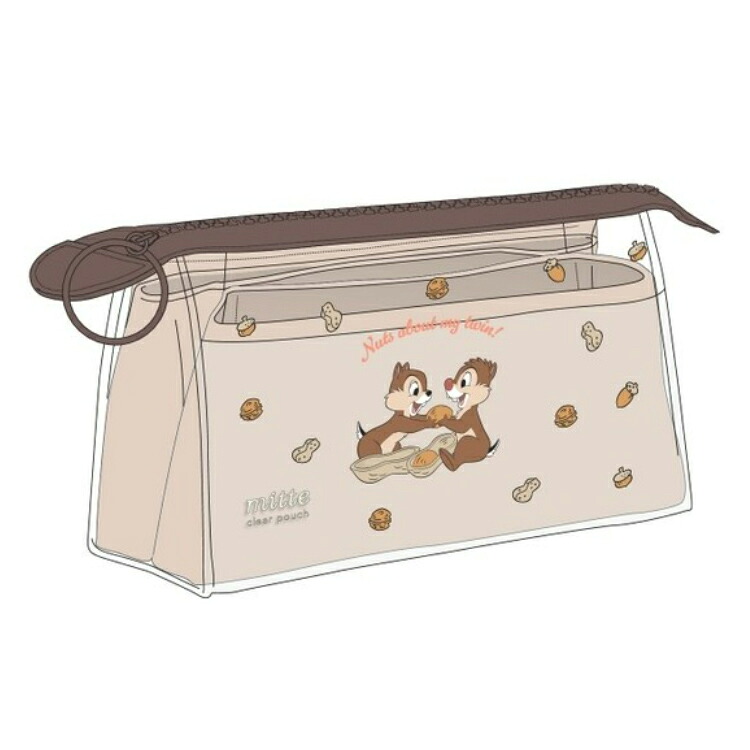 チップ&デール クリアポーチ メッシュ マチ mitte